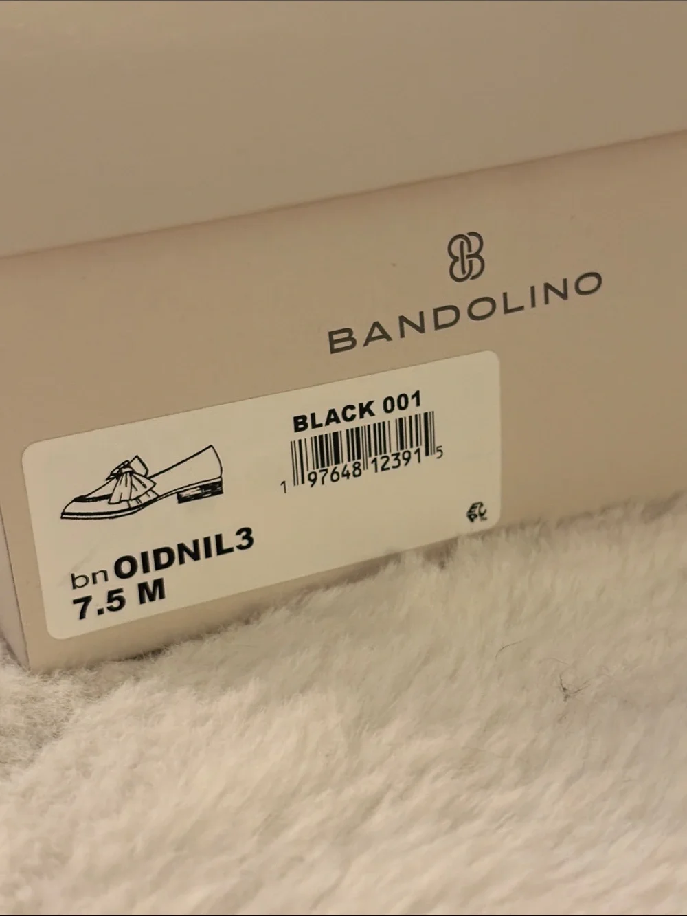 NWT Bandolino Women's Lindio Bow Slip On Tailored Loafers Black Patent Size:7.5